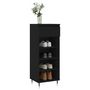 Voir la diapositive 3 : VIDAXL Armoire a chaussures Noir 40x36x105 cm Bois d'ingenierie