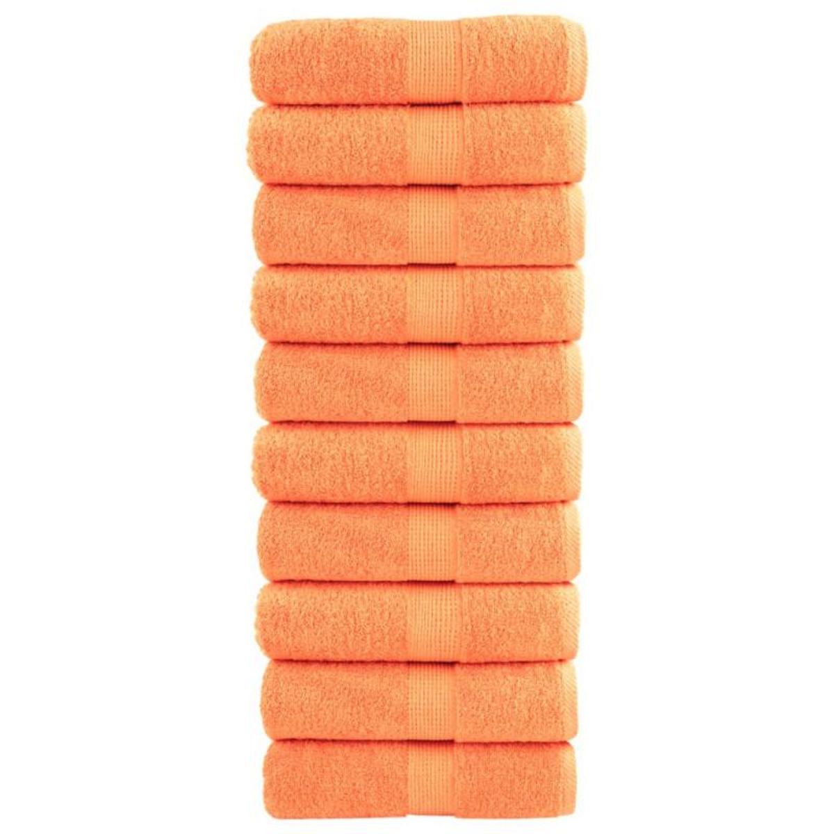 VIDAXL Serviettes d invité de qualité supérieure SOLUND 10 pcs orange
