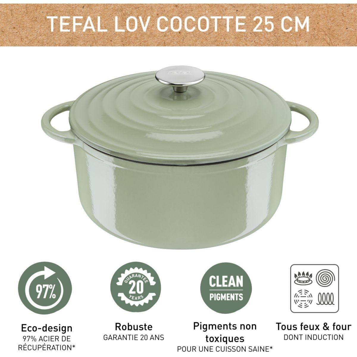 TEFAL Faitout Fonte LOV Faitout 25cm vert