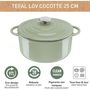 Voir la diapositive 3 : TEFAL Faitout Fonte LOV Faitout 25cm vert
