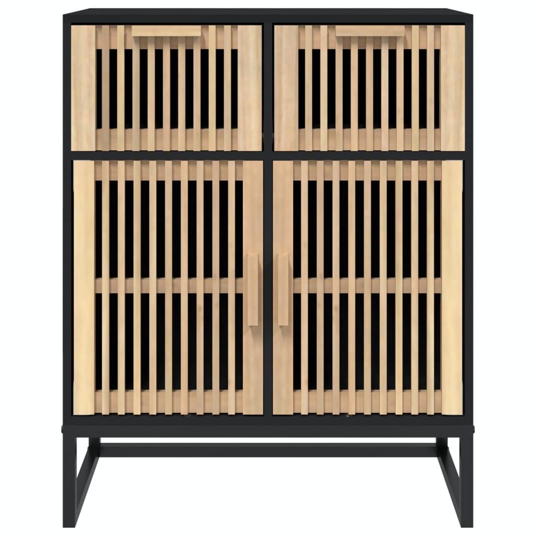 Voir la diapositive 5 : VIDAXL Buffet noir 60x30x75 cm bois d'ingenierie