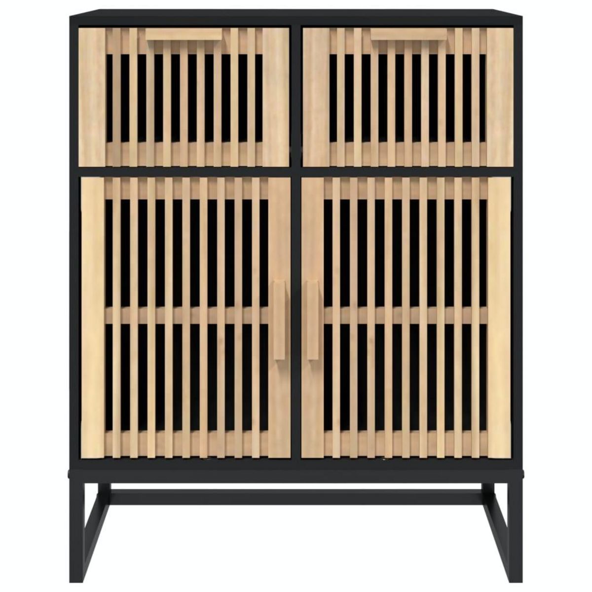 VIDAXL Buffet noir 60x30x75 cm bois d'ingenierie