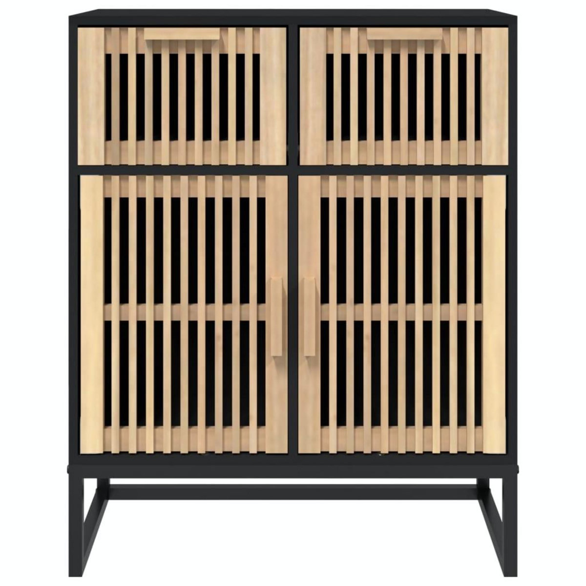 VIDAXL Buffet noir 60x30x75 cm bois d'ingenierie