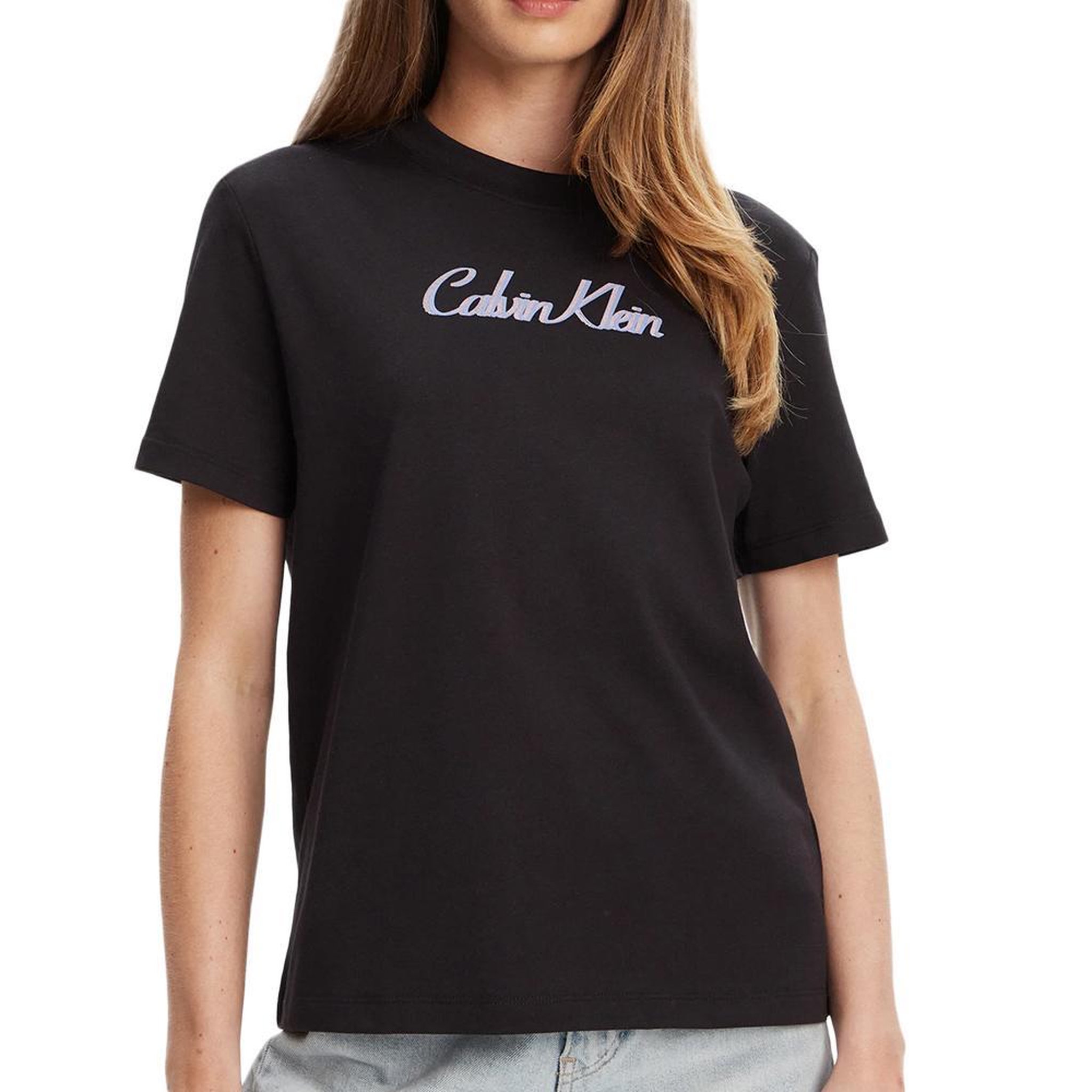 Voir la diapositive 1 : CALVIN KLEIN JEANS T-shirt Noir Femme Calvin Klein Jeans Ss 20s Classic Logo