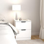 Voir la diapositive 1 : VIDAXL Table de chevet Blanc 40x40x50 cm Bois d'ingenierie