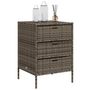 Voir la diapositive 4 : VIDAXL Armoire de rangement de jardin et 3 tiroirs gris resine tressee
