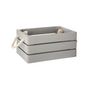 Voir la diapositive 4 : ATMOSPHERA Lot de 3 Caisses en Bois  Cagette  35cm Gris