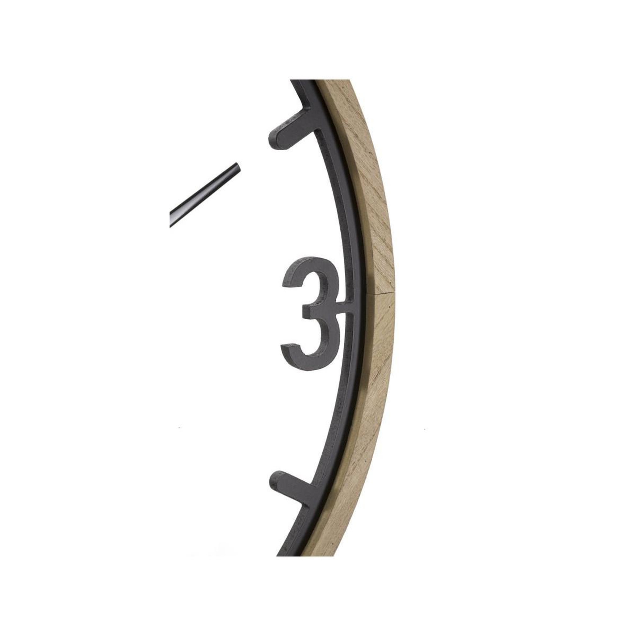 Voir la diapositive 4 : Paris Prix Horloge murale en métal  clips  60cm noir