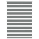 VIDAXL Store zebre gris fonce largeur du tissu 100,9 cm polyester