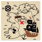 Paris Prix Lot de 20 Serviettes en Papier  Pirates  33x33cm Naturel