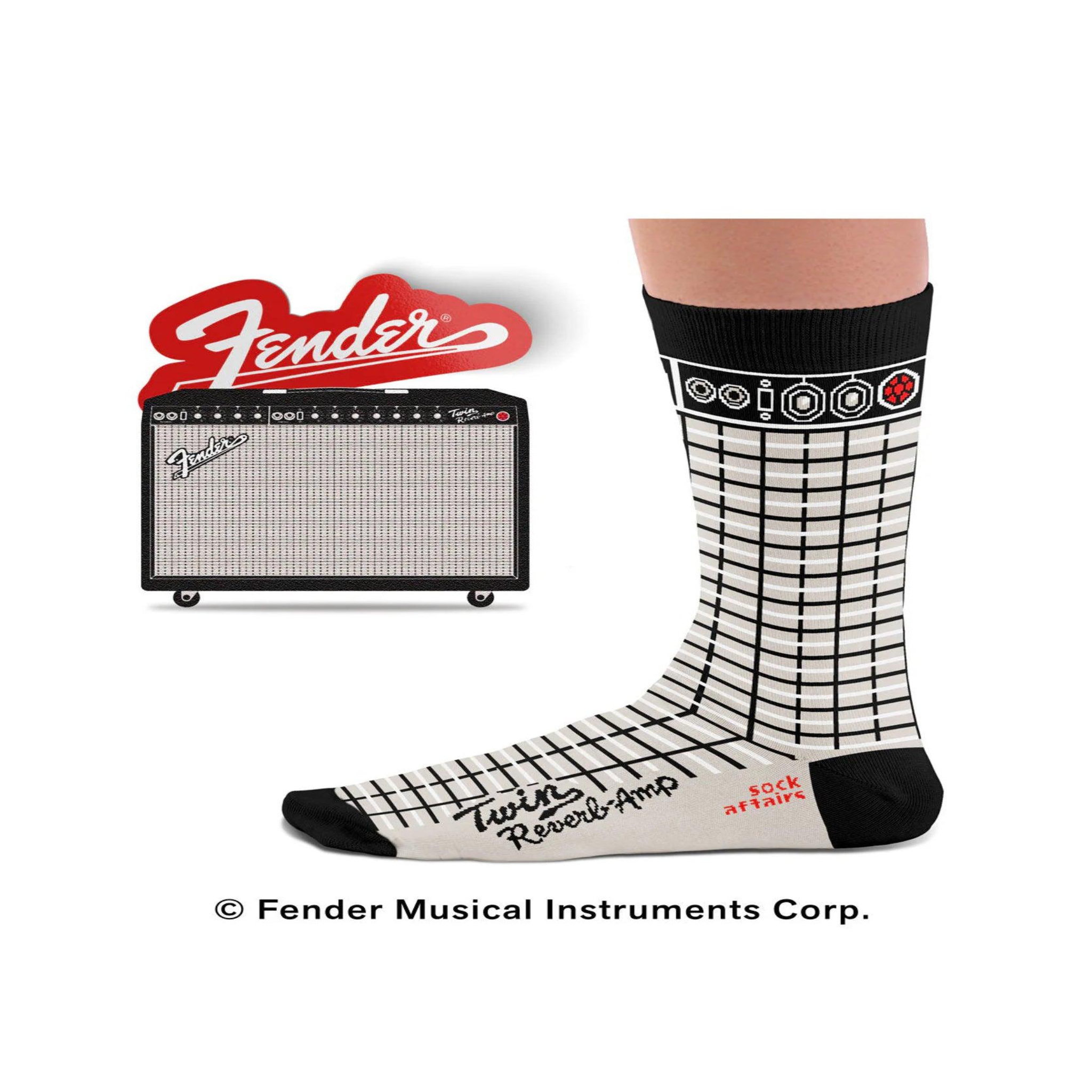 Voir la diapositive 4 : SOCK AFFAIRS Chaussettes fender, amplificateur twin reverb