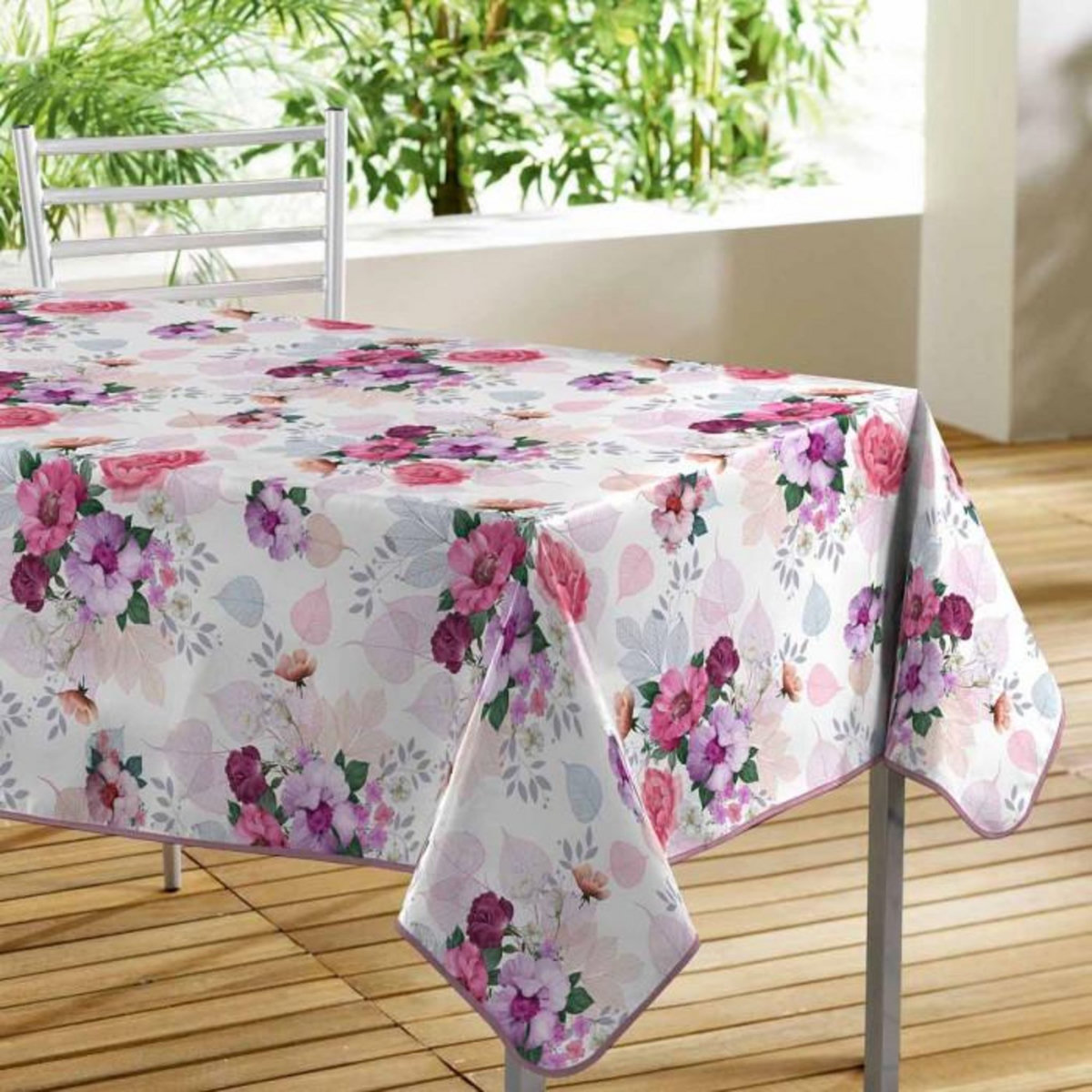 Paris Prix Nappe Toile Cirée  Rossana  140x240cm Rose
