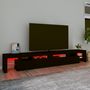 Voir la diapositive 5 : VIDAXL Meuble TV avec lumieres LED Noir 260x36,5x40 cm