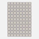 SWEEEK Tapis intérieur/extérieur vintage crème beige bleu Angie. Coloris disponibles : Multicolore