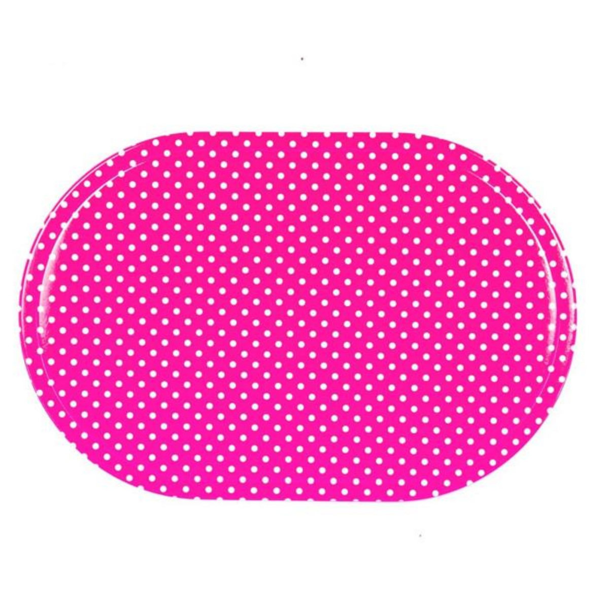 SECRET DE GOURMET Set de Table Ovale à Pois 44x29cm Rose