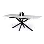 Voir la diapositive 1 : Table de séjour salle à manger extensible effet marbre L160/200 cm ALMA