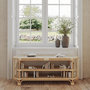 Voir la diapositive 2 : MAISON PAVANE Console 140 cm en rotin naturel avec étagères-Marthe