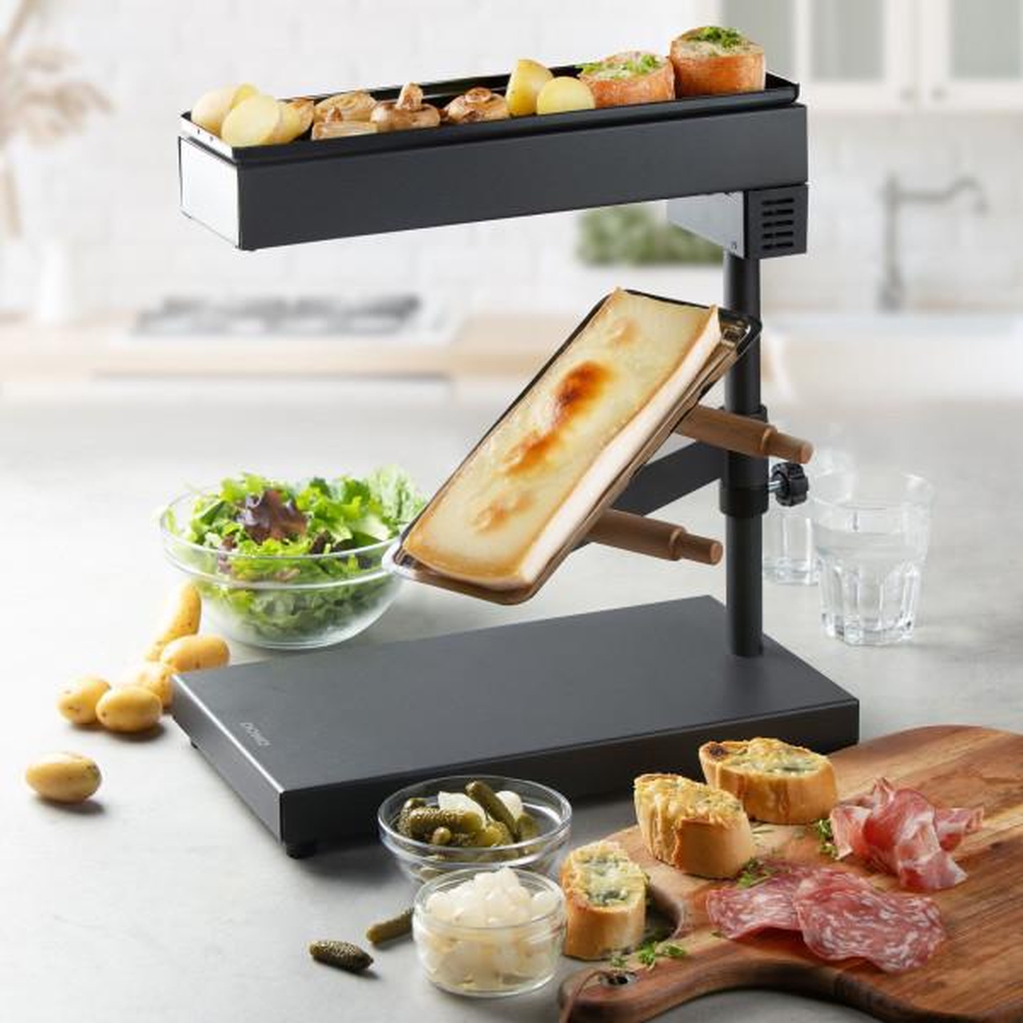 Voir la diapositive 3 : Domo Appareil a Raclette  DOMO - DO1145RC -  traditionnel - Revetement sans PFAS - 1000W