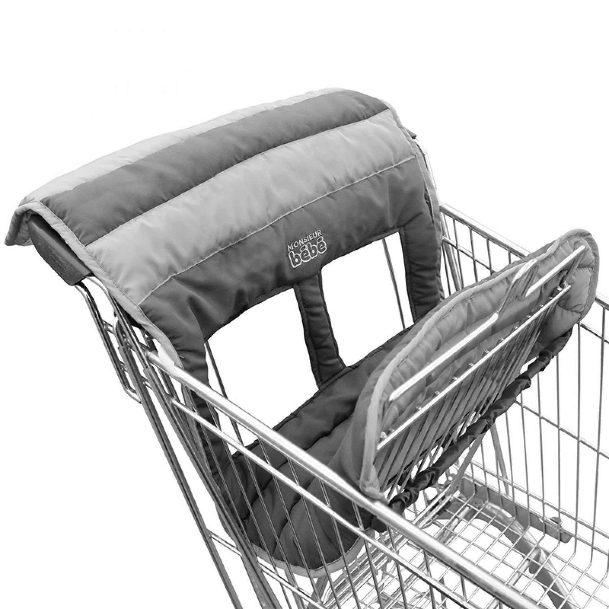 Monsieur Bébé Lot de 2 protèges chariots pour enfant - Gris foncé