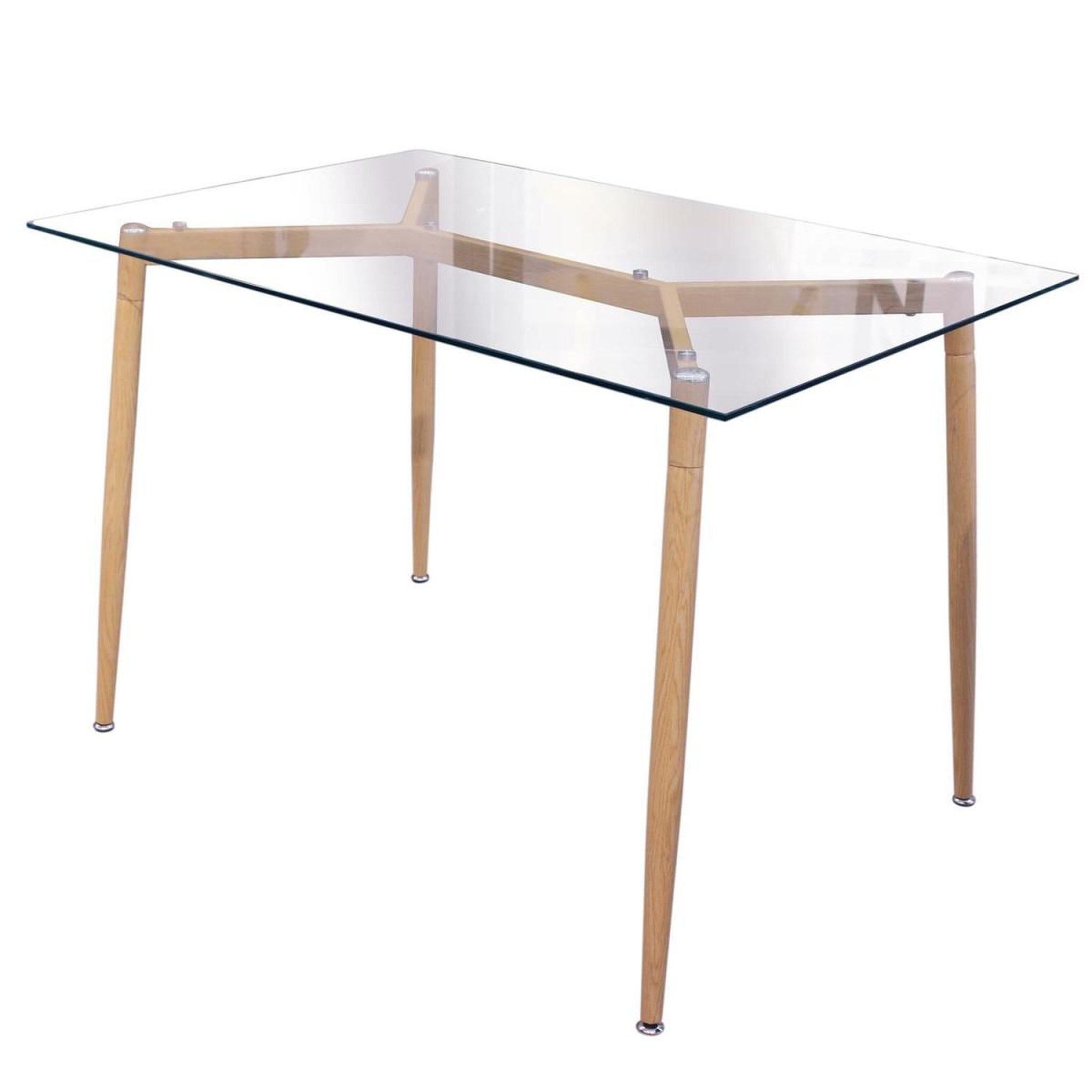 The Home Deco Factory Table de repas en verre  glosa  115cm transparent
