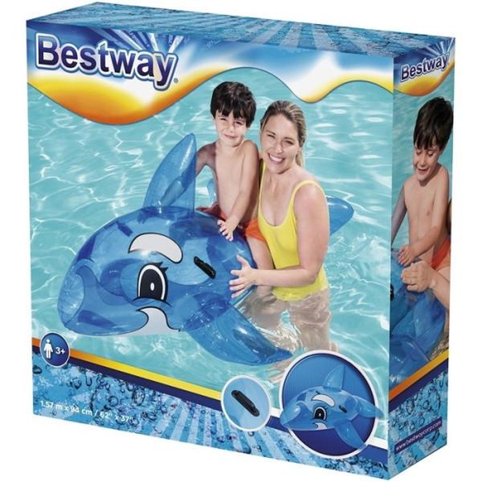 Voir la diapositive 2 : BESTWAY Chevauchable baleine  41037 1.57m x 94cm