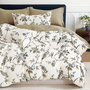 Voir la diapositive 2 : Home collection Parure housse de couette 100 % percale de coton 80 fils Floraine