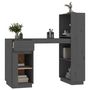 Voir la diapositive 5 : VIDAXL Bureau Gris 110x53x117 cm Bois massif de pin
