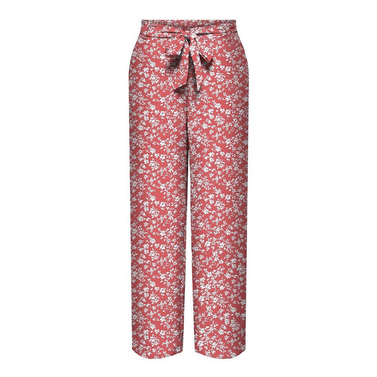Only Pantalon Rose/Blanc Femme Only Nova Life Palazzo