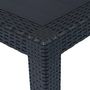 Voir la diapositive 3 : VIDAXL Table de jardin Anthracite 79x79x72cm Plastique Aspect de rotin
