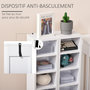 Voir la diapositive 6 : HOMCOM Lot de 2 étagères colonnes armoire de rangement CD 6 + 6 compartiments blanc dim. 21L x 22,5l x 88,5H cm