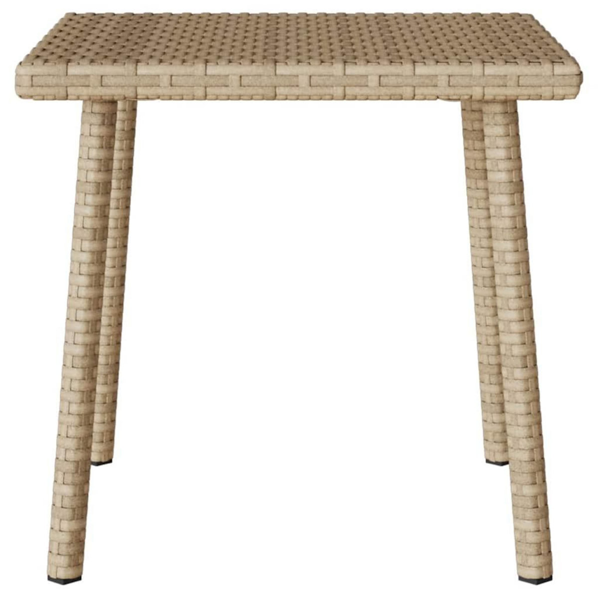 VIDAXL Table basse de jardin rectangulaire beige 40x40x37 cm rotin