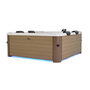 Voir la diapositive 6 : MSpa Spa rigide 6 places hydromassages. 4 coussins + 8 filtres. OSLO AMBER. beige. L 160 x P 160 x H 65 cm