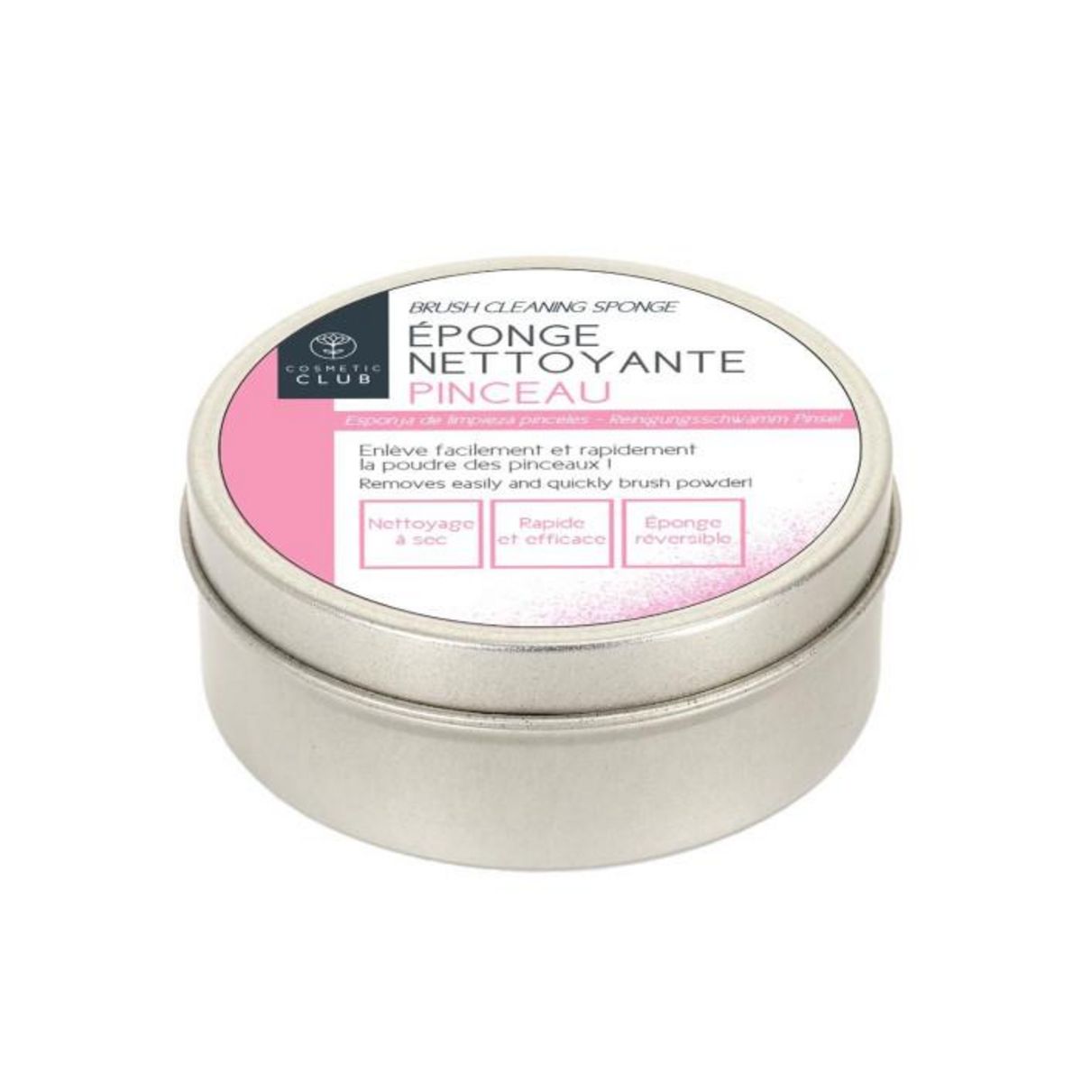 Paris Prix Éponge Nettoyante Réversible  Pinceau  8cm Noir