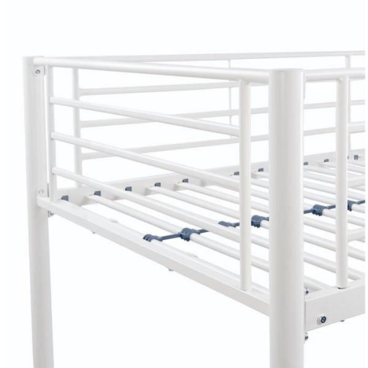 MARKET24 Lit mezzanine ELIOT 90 x 190 cm - Métal - Sommier inclus - Blanc