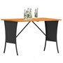 Voir la diapositive 3 : VIDAXL Table de jardin avec dessus en bois d'acacia noir 105x75x72 cm