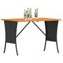 Voir la diapositive 3 : VIDAXL Table de jardin avec dessus en bois d'acacia noir 105x75x72 cm