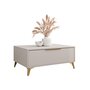 Voir la diapositive 5 : BEST MOBILIER Boccioni - table basse - beige - 1 tiroir - 104 cm