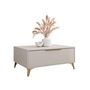 Voir la diapositive 5 : BEST MOBILIER Boccioni - table basse - beige - 1 tiroir - 104 cm