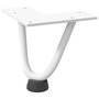 Voir la diapositive 4 : VIDAXL Pieds de table en forme d'epingle a cheveux 4 pcs blanc 10 cm