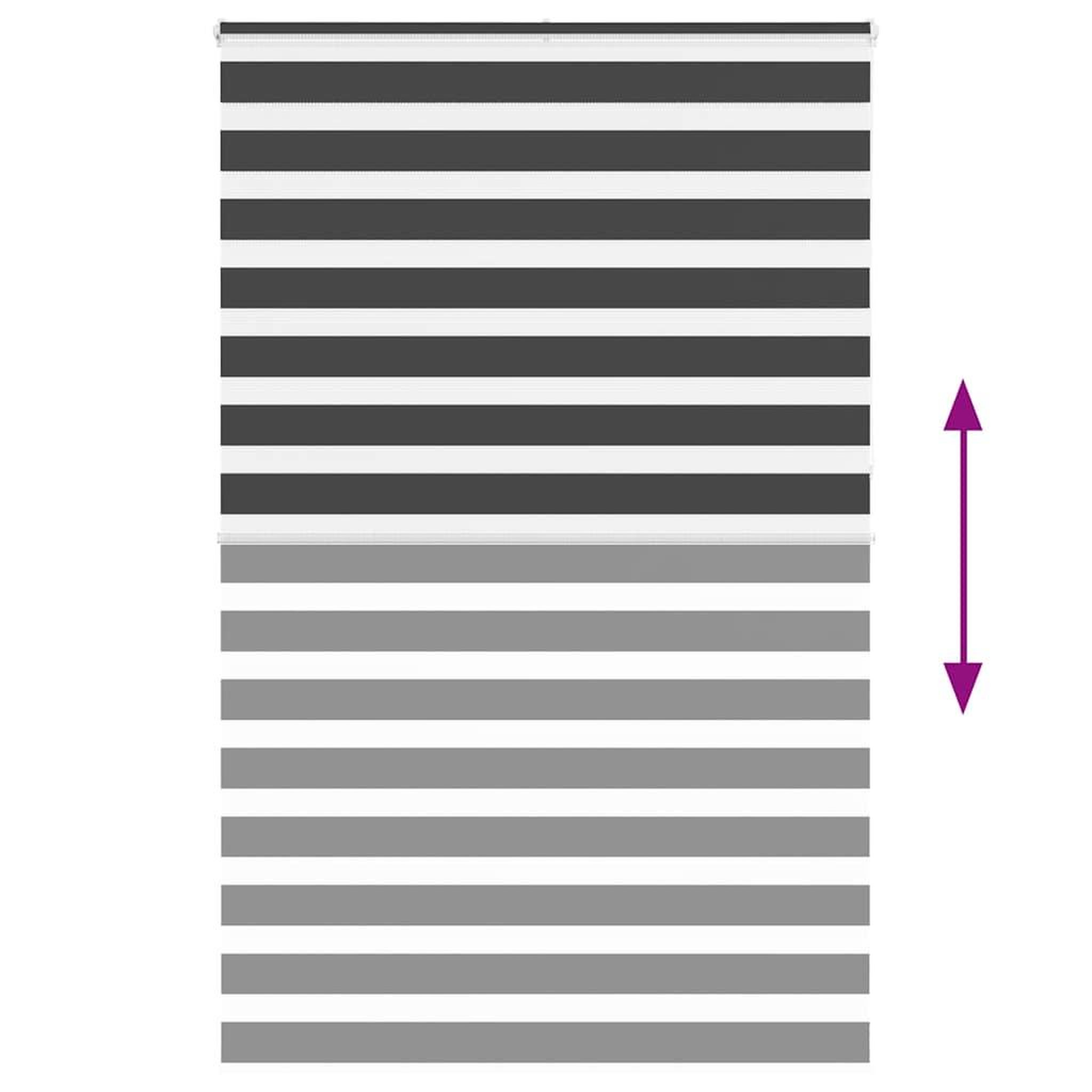 Voir la diapositive 5 : VIDAXL Store zebre noir 140x230 cm largeur du tissu 135,9 cm polyester