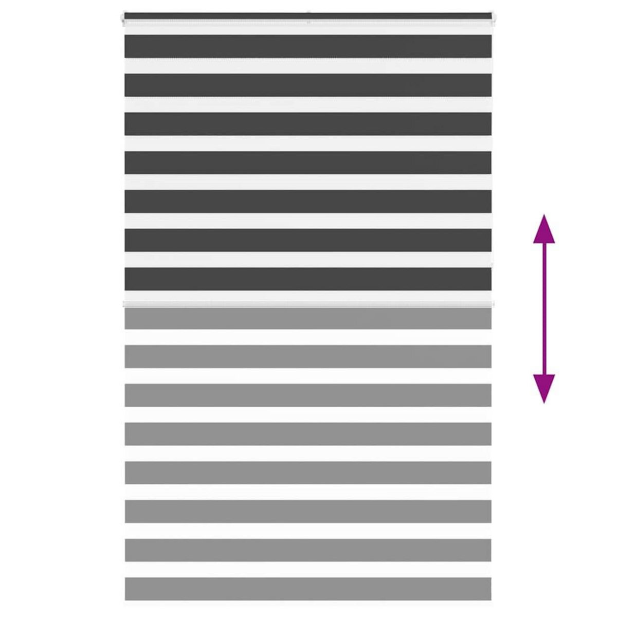 VIDAXL Store zebre noir 140x230 cm largeur du tissu 135,9 cm polyester