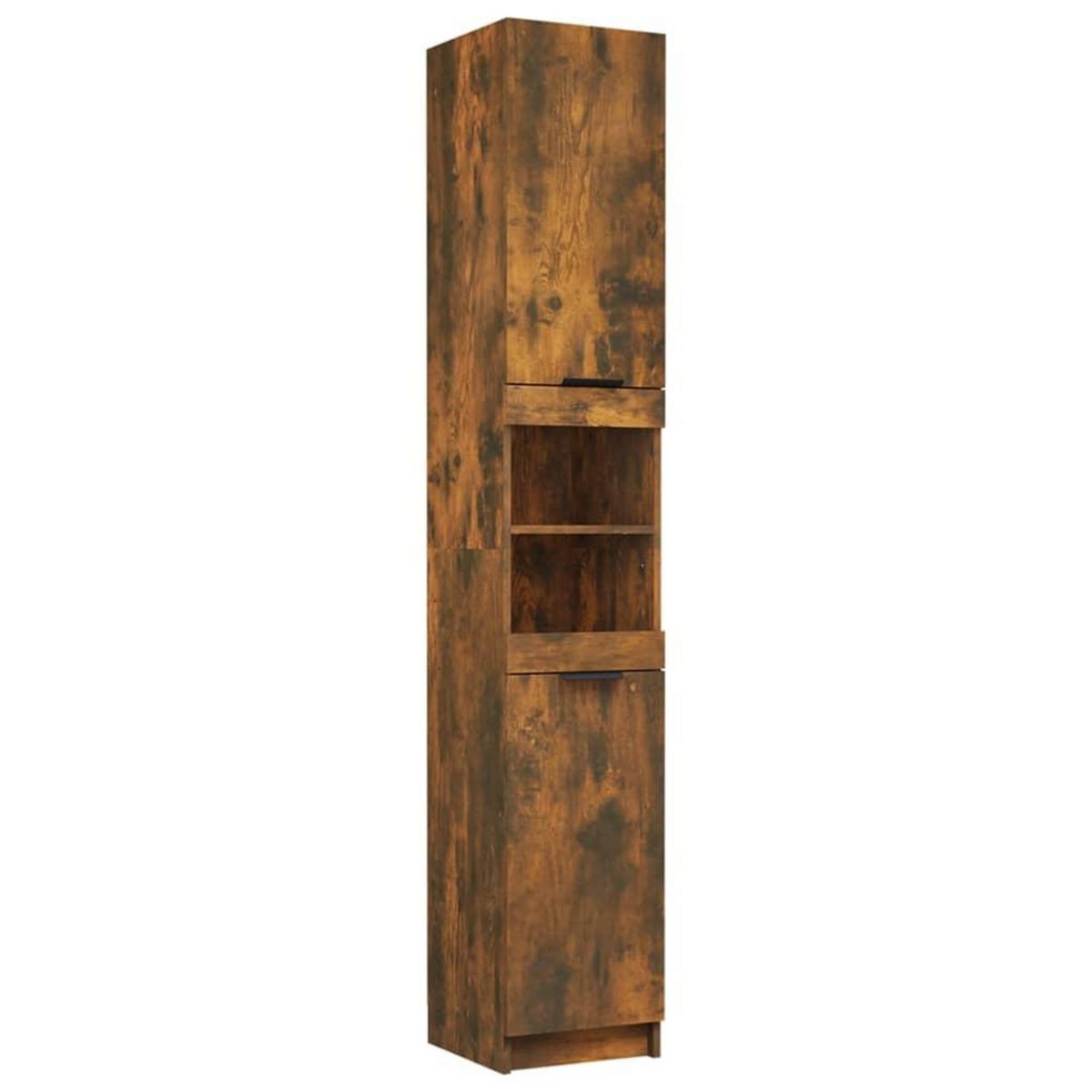 VIDAXL Armoire de bain Chene fume 32x34x188,5 cm Bois d'ingenierie