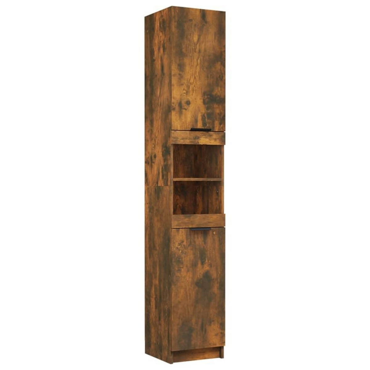 VIDAXL Armoire de bain Chene fume 32x34x188,5 cm Bois d'ingenierie