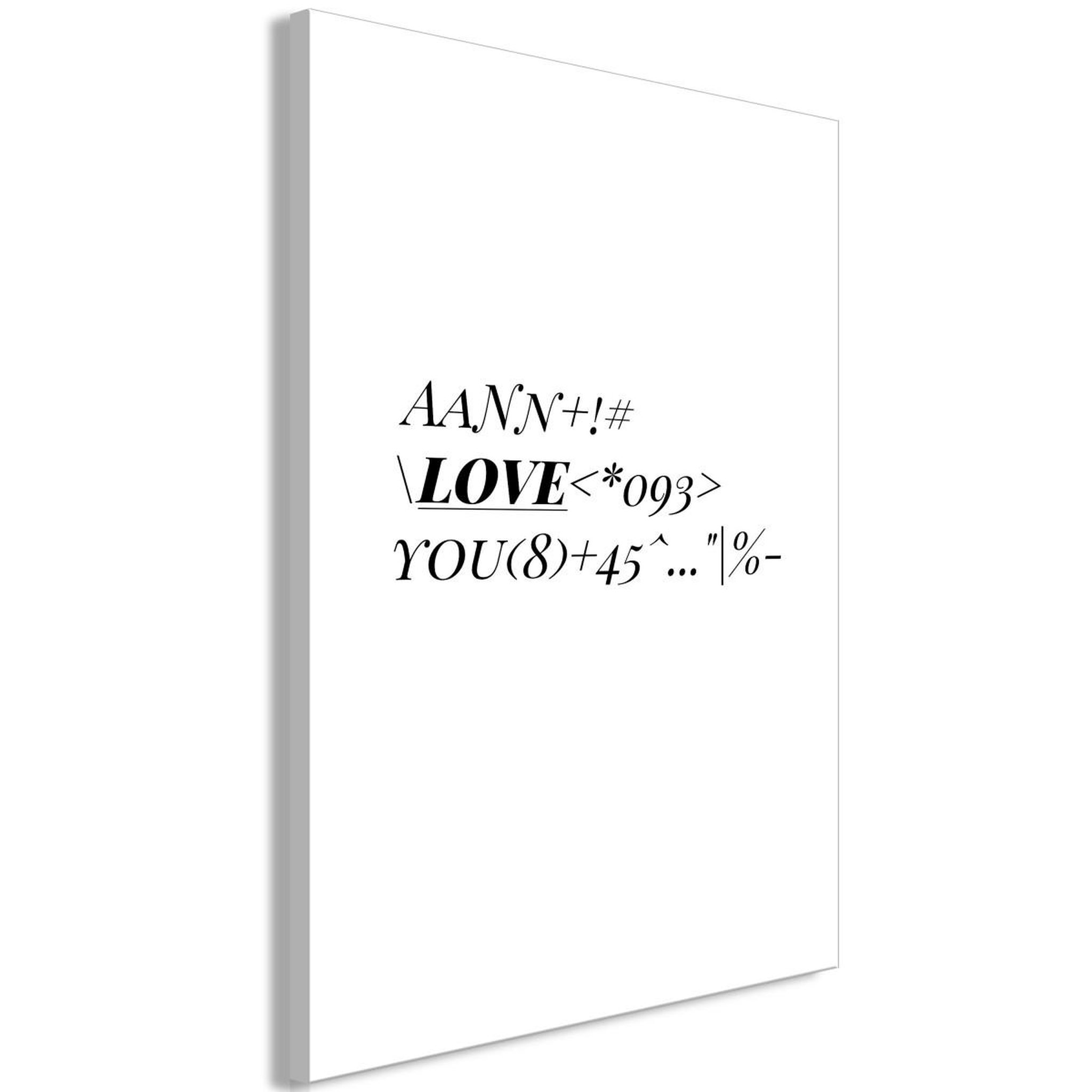 Paris Prix Tableau imprimé  love code. Coloris disponibles : Multicolore