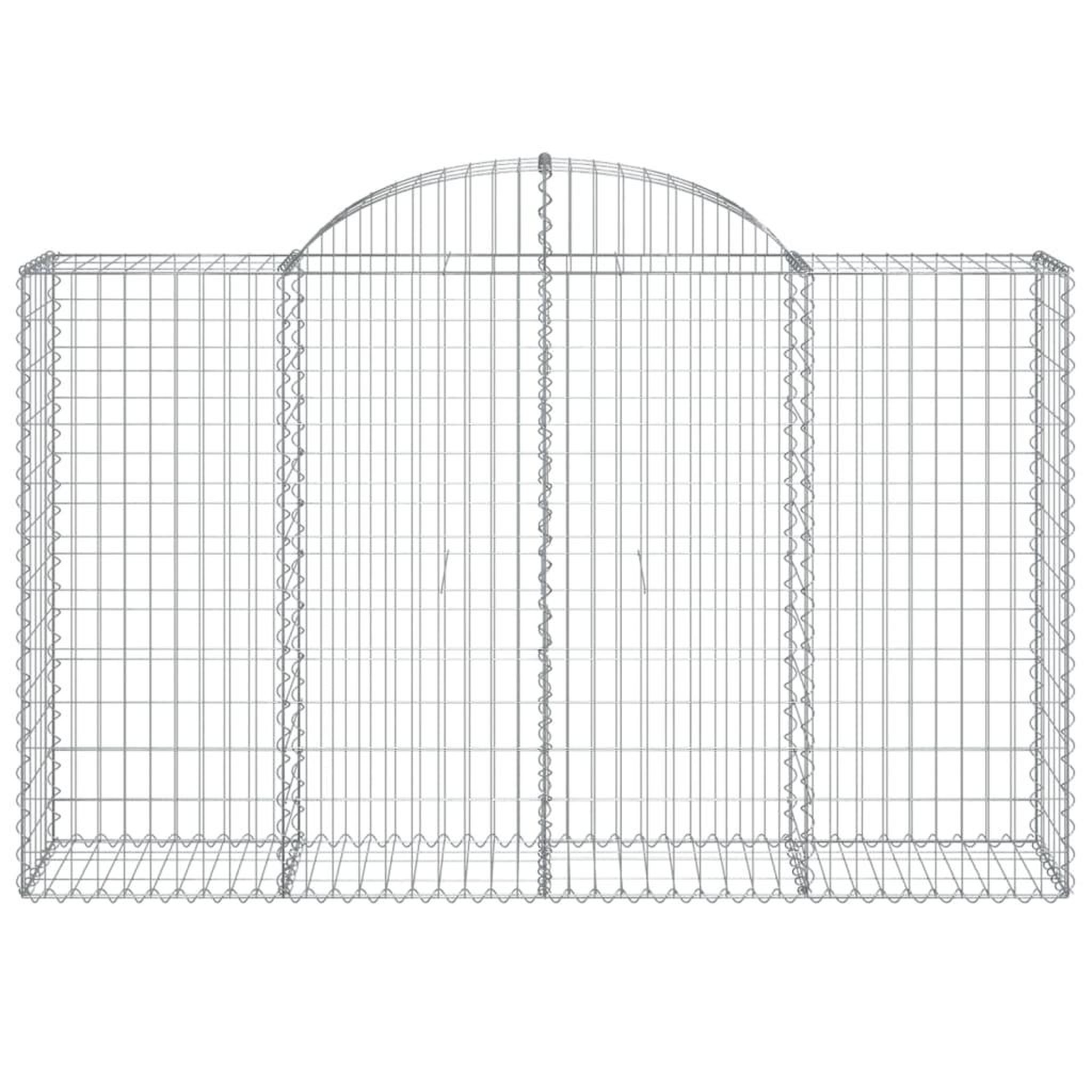 Voir la diapositive 4 : VIDAXL Paniers a gabions arques 13 pcs 200x50x120/140 cm Fer galvanise