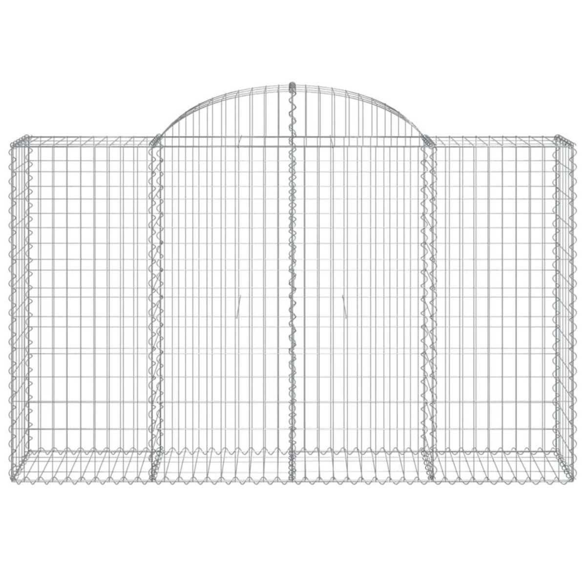 VIDAXL Paniers a gabions arques 13 pcs 200x50x120/140 cm Fer galvanise