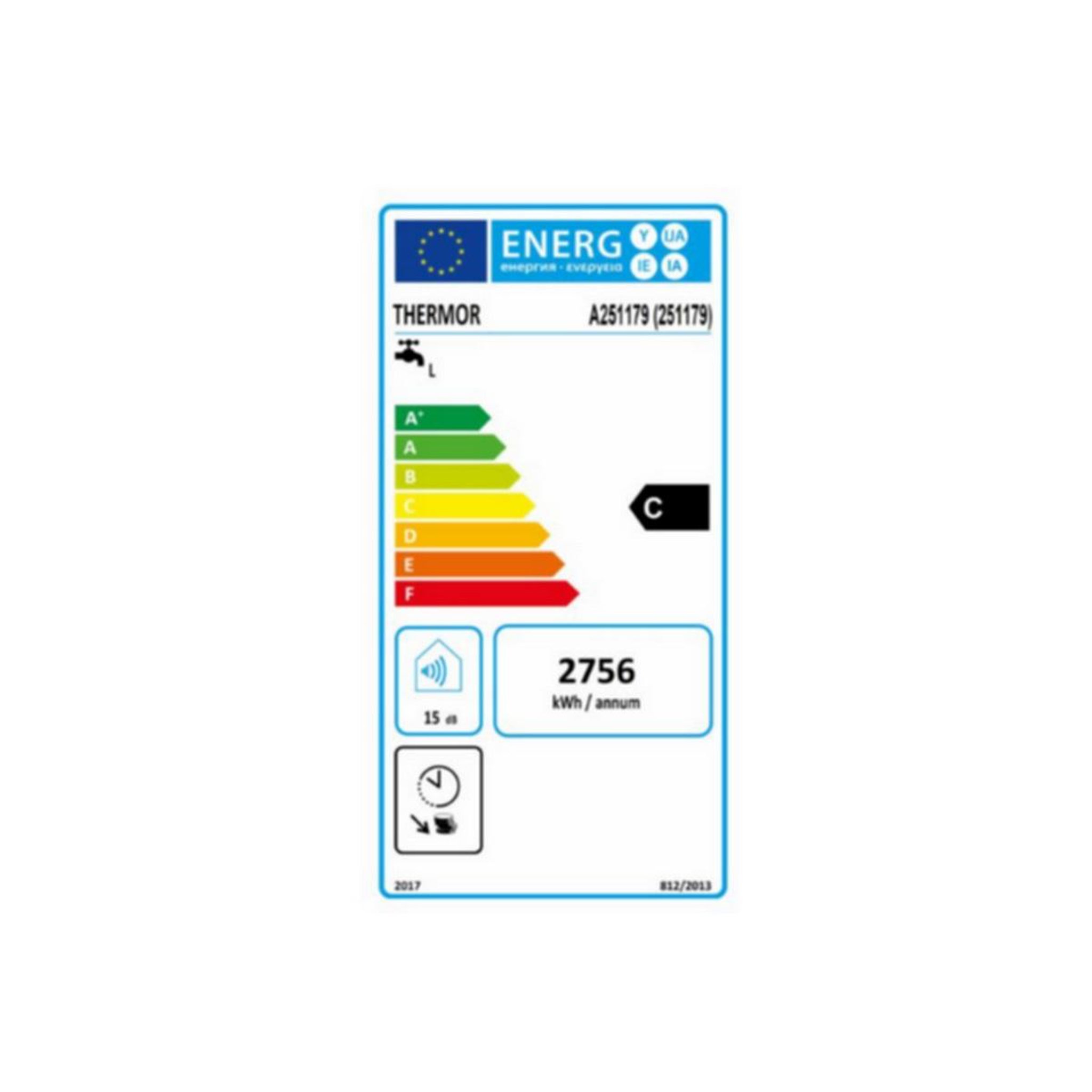 Voir la diapositive 2 : Thermor Chauffe-eau électrique blindé 200l vertical mural - 251179-