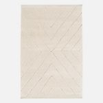 SWEEEK Tapis intérieur tufté crème avec légers reliefs. Coloris disponibles : Beige