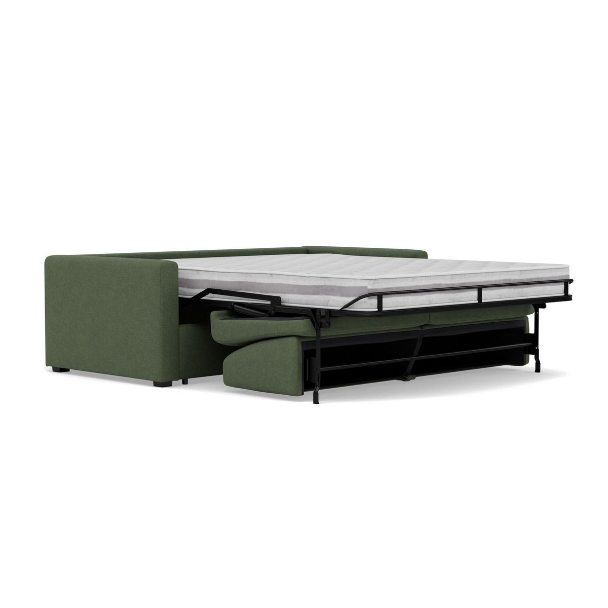 BEST MOBILIER Julia - canapé 3 places convertible express couchage quotidien 140 cm matelas 18 cm en tissu