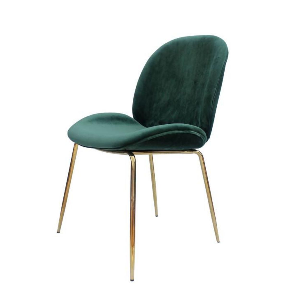 Paris Prix Lot de 2 Chaises Design  Charlize  90cm Vert & Or